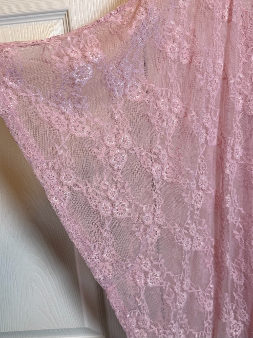 NWT Andrée by Unit Dusty Rose Lace Open Front Kimono Cardigan XL Boho Layering - Picture 6 of 8